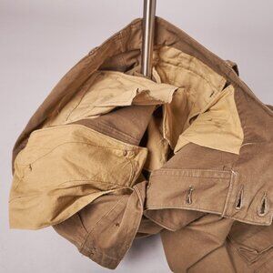 1950s Vintage French Military Army Cargo Pants Herringbone Trousers